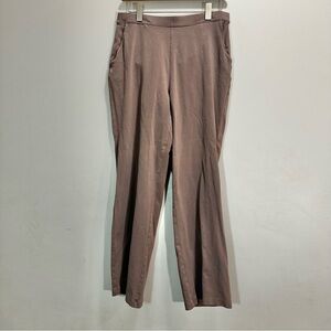 LL Bean Womens Petite Medium Tan Perfect Fit Straight Leg Yoga Pull On Pants